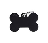 My Family Placa de Identificación Personalizado para Perro Made in Italy, Hueso Grande, Placa de identificación de Perro Grabada Gratis, Metal esmaltado a Mano, Colección Basic, 38x25 mm