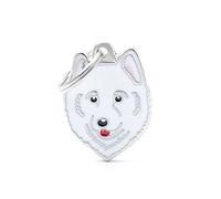 My Family Placa de Identificación para Perro Made in Italy, Samoiedo, Colección Friends, 25x33 mm