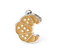 My Family Placa de Identificación Personalizada Para Perro Made in Italy, Croissant, Placa con Grabado Gratuito, Colección Food…