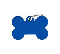 My Family Placa de Identificación Personalizado para Perro Made in Italy, Hueso Grande, Placa de identificación de Perro Grabada Gratis, Metal esmaltado a Mano, Colección Basic, 38x25 mm