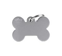 My Family Placa de Identificación Personalizado para Perro Made in Italy, Hueso Grande, Placa de identificación de Perro Grabada Gratis, Metal esmaltado a Mano, Colección Basic, 38x25 mm