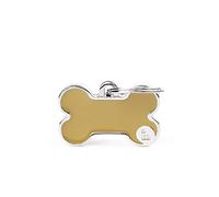 My Family Placa de Identificación personalizado para perro Made in Italy, Hueso Marrón Pequeño, Placa de identificación de Perro Grabada Gratis, esmaltado a mano, Colección Basic Handmade