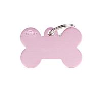 My Family Placa de Identificación personalizado para perro Made in Italy, Hueso pequeño, Placa de identificación de Perro Grabada Gratis, Metal esmaltado a mano, Colección Basic, 30x19 mm