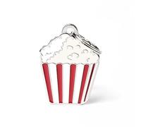 My Family Placa de Identificación personalizado para perro Made in Italy, Pop Corn, Placa de identificación de Perro Grabada Gratis Aluminio, Metal esmaltado a mano, Colección Food