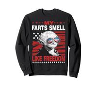My Farts Smell Like Freedom 4th of July George Washington Sudadera