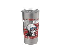 My Farts Smell Like Freedom 4th Of July George Washington Vaso térmico de acero inoxidable de doble pared