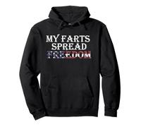 My Farts Spread Freedom Redneck Country Joke Bandera de Estados Unidos Humor Sudadera con Capucha
