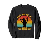 My Father Is My Hero Retro Vintage Dad and Son Día del Padre Sudadera