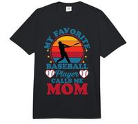 My Favorite Baseball Player Calls Me Mom Comfort Colors Adult Heavyweight T-Shirt