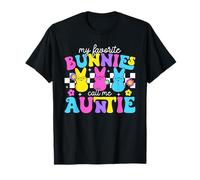 My Favorite Bunnies Call Me Auntie Bunny Rabbit Día de Pascua Camiseta