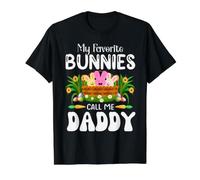My Favorite Bunnies Call Me Daddy - Conejito de Pascua Niños Niñas Camiseta gráfica económica, Hombre, Negro, L