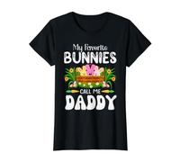 My Favorite Bunnies Call Me Daddy - Conejito de Pascua Niños Niñas Camiseta gráfica económica, Mujer, Negro, XL