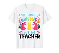 My Favorite Bunnies Call Me Teacher Classroom Bunny Camiseta