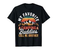 My Favorite Camping Buddies Call Me Brother Día del Padre Camiseta