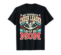 My Favorite Cheerleader Call Me Mom Cheerleading Día de la Madre Camiseta