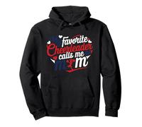 My Favorite Cheerleader Call Me Mom Cheerleading Día de la Madre Sudadera con Capucha