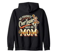 My Favorite Cheerleader Call Me Mom Cheerleading Día de la Madre Sudadera con Capucha