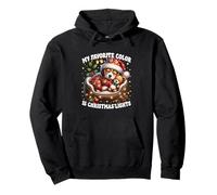 My Favorite Color Is Christmas Lights Cute Winter Beagle Sudadera con Capucha