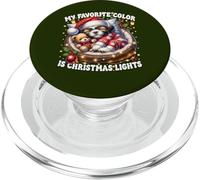 My Favorite Color Is Christmas Lights For Shih Tzu Dog Mom PopSockets PopGrip para MagSafe