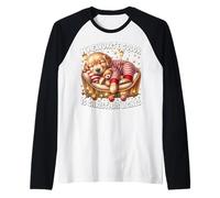 My Favorite Color Is Christmas Lights Golden Retriever Dog Camiseta Manga Raglan