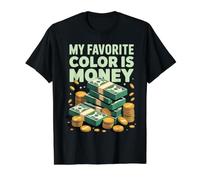 My Favorite Color Is Money Finanzas Lujo Efectivo - Camiseta gráfica económica, Hombre, Negro, M