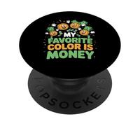 My Favorite Color Is Money Finanzas Lujo Efectivo - PopSockets PopGrip Adhesivo