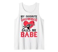 My Favorite Drummer Calls Me Babe - Girlfriend Wife Camiseta sin Mangas