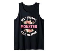 My Favorite Monster Call Me Mom Madre Madre e Hijo Mamá Camiseta sin Mangas