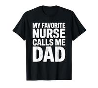My Favorite Nurse Calls Me Dad Fathers Day American Flag Camiseta