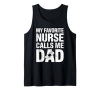 My Favorite Nurse Calls Me Dad Fathers Day American Flag Camiseta sin Mangas