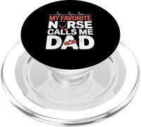 My Favorite Nurse Calls Me Dad Fathers Day American Flag PopSockets PopGrip para MagSafe