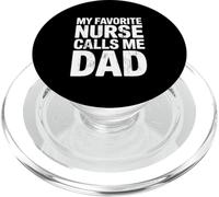 My Favorite Nurse Calls Me Dad Fathers Day American Flag PopSockets PopGrip para MagSafe