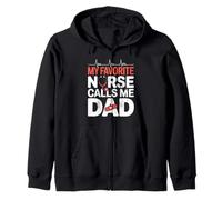 My Favorite Nurse Calls Me Dad Fathers Day American Flag Sudadera con Capucha