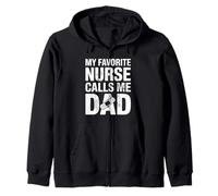 My Favorite Nurse Calls Me Dad Fathers Day American Flag Sudadera con Capucha