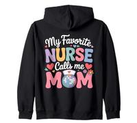 My Favorite Nurse Calls Me Mom Retro Nurse Quote Sudadera con Capucha