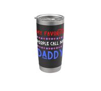 My Favorite People Call Me Daddy Patriotic Funny 4 de julio Vaso térmico de acero inoxidable de doble pared