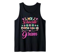 My Favorite People Call Me Gram Funny Día de la Madre Camiseta sin Mangas