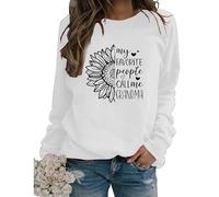 My Favorite People Call Me Grandma Sweatshirt Womens Cute Sunflower Love Heart Graphic Sweatshirt Long Sleeve Pullovers