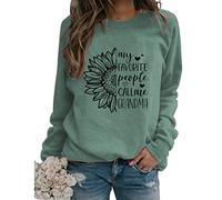My Favorite People Call Me Grandma Sweatshirt Womens Cute Sunflower Love Heart Graphic Sweatshirt Long Sleeve Pullovers
