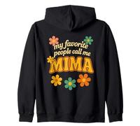My Favorite People Call Me Mima Retro Flor Abuela Regalo Sudadera con Capucha