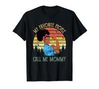 My Favorite People Call Me Mommy Regalos para el Día de la Madre Camiseta gráfica económica, Hombre, Negro, L