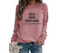 My Favorite People Call Me Nana Grandma Sweatshirts Womens Sunflower Graphic Long Sleeve Crew Neck Blouse Pullover