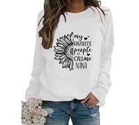My Favorite People Call Me Nana Grandma Sweatshirts Womens Sunflower Graphic Long Sleeve Crew Neck Blouse Pullover