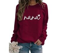 My Favorite People Call Me Nana Grandma Sweatshirts Womens Sunflower Graphic Long Sleeve Crew Neck Blouse Pullover