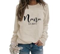 My Favorite People Call Me Nana Grandma Sweatshirts Womens Sunflower Graphic Long Sleeve Crew Neck Blouse Pullover