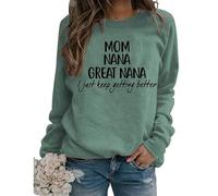 My Favorite People Call Me Nana Grandma Sweatshirts Womens Sunflower Graphic Long Sleeve Crew Neck Blouse Pullover