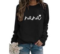 My Favorite People Call Me Nana Grandma Sweatshirts Womens Sunflower Graphic Long Sleeve Crew Neck Blouse Pullover