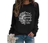 My Favorite People Call Me Nana Grandma Sweatshirts Womens Sunflower Graphic Long Sleeve Crew Neck Blouse Pullover