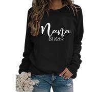 My Favorite People Call Me Nana Grandma Sweatshirts Womens Sunflower Graphic Long Sleeve Crew Neck Blouse Pullover