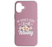 My Favorite People Call Me Nanny Floral Birthday Nanny Carcasa para iPhone 16 Plus